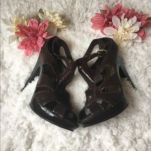 Audrey Brooke Open Toe Heels